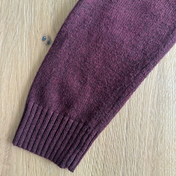 Marc Anthony Textured 1/4 Button Pullover Burgandy Sweater Size Large Textured - Picture 6 of 10